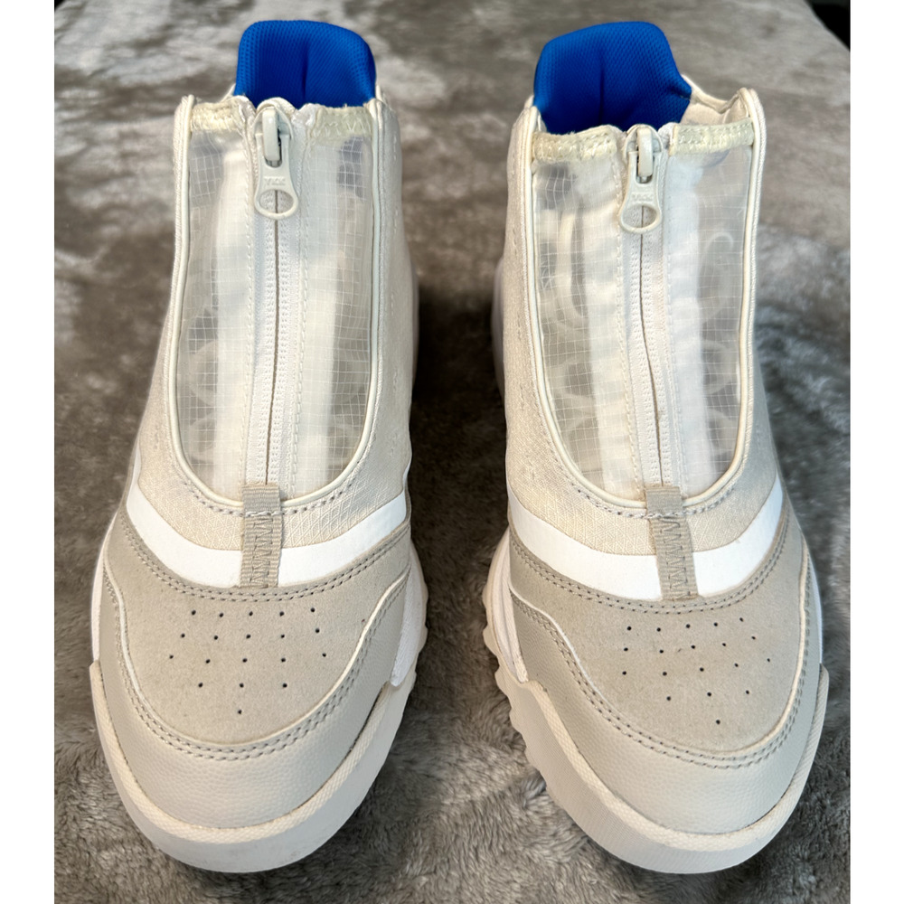 Sorel Out N About 718 Mid Sneakers White Chalk Blue Womens Size 8